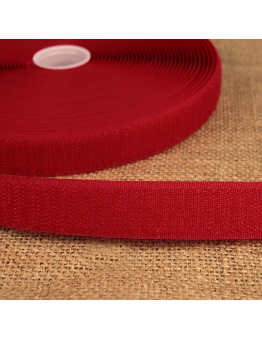 Ruban agrippant crochets 20 mm rouge