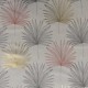 Coupon 3m Tissu Palmiers de Luxe Fond Coloris Lin 