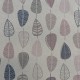 Coupon 3m Tissu Feuilles Retro Scandi Fond Coloris Lin 