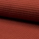 Coupon 3m Tissu Nid D'abeille Uni Terracotta