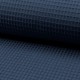 Coupon 3m Tissu Nid D'abeille Uni Jeans Foncé