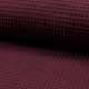 Coupon 3m Tissu Nid D'abeille Uni Bordeaux 