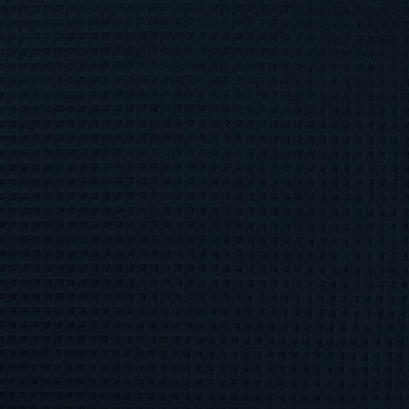 Coupon 3m Tissu Nid D'abeille Uni Navy 