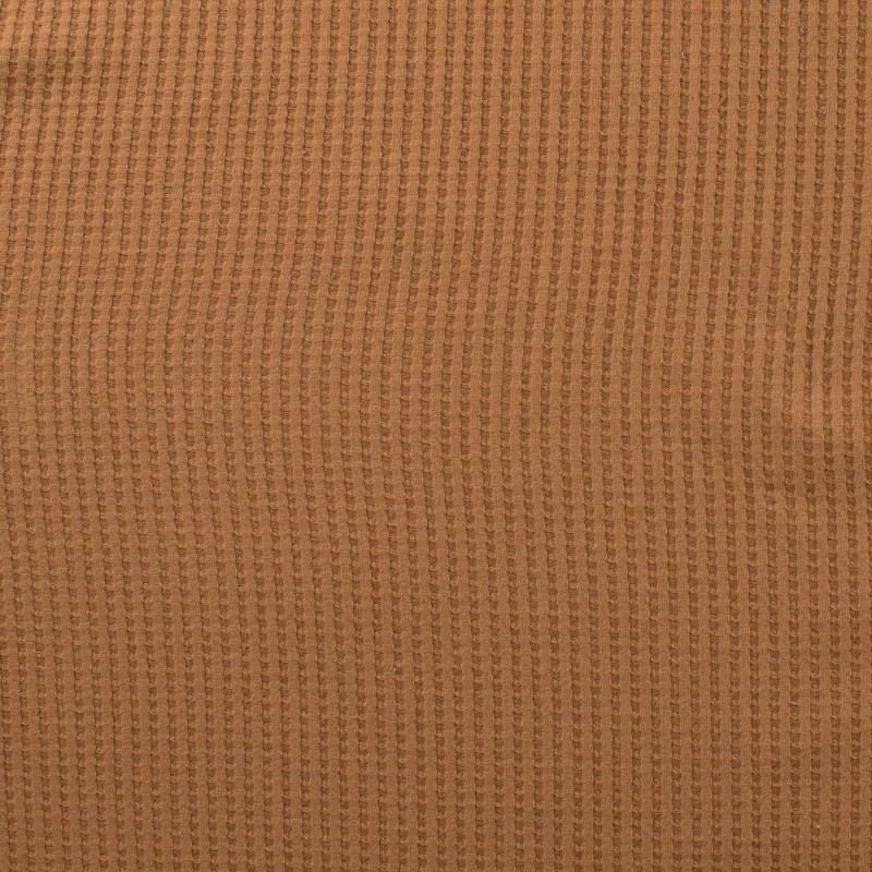 Coupon 3m Tissu Nid D'abeille Ibiza Caramel