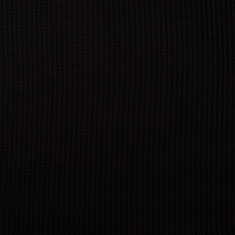 Coupon 3m Tissu Nid D'abeille Ibiza Noir 