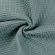 Coupon 3m Tissu Nid d'abeille Uni Bleu Vert 