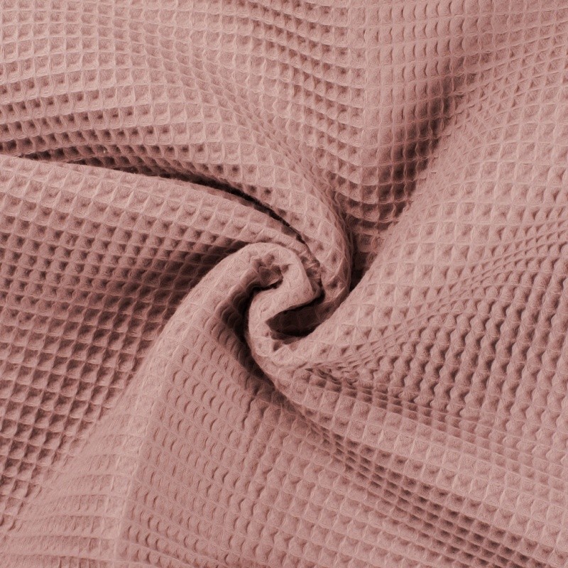 Coupon 3m Tissu Nid d'abeille Uni Nude