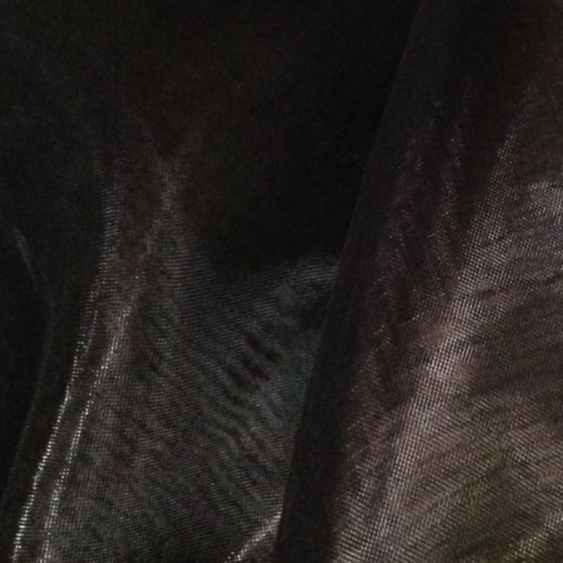 Coupon 3m Tissu Organza Nylon Noir