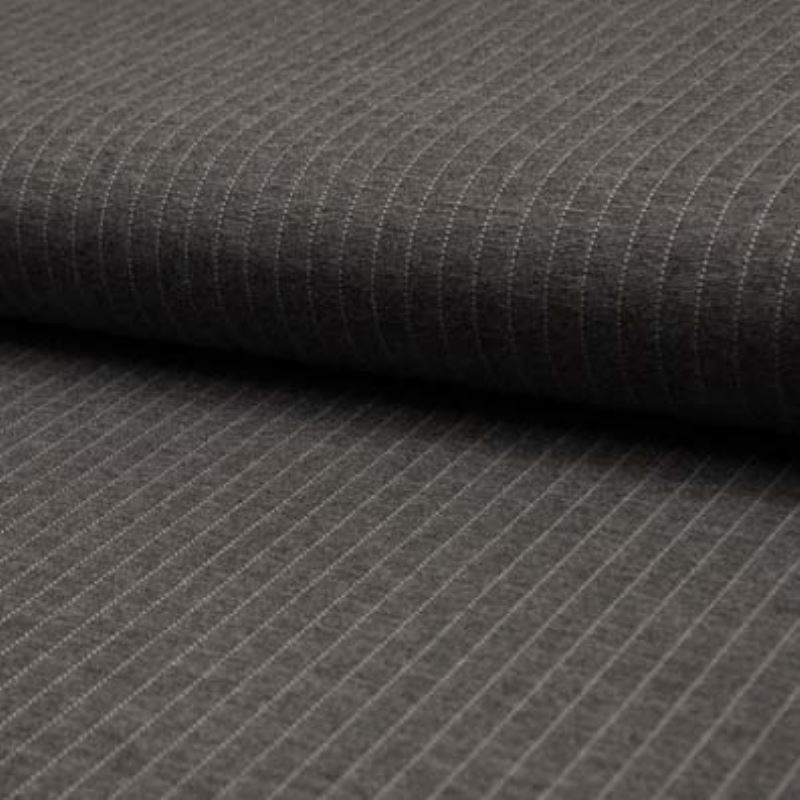 Coupon 3m Tissu Rayure Nylon Gris/Blanc