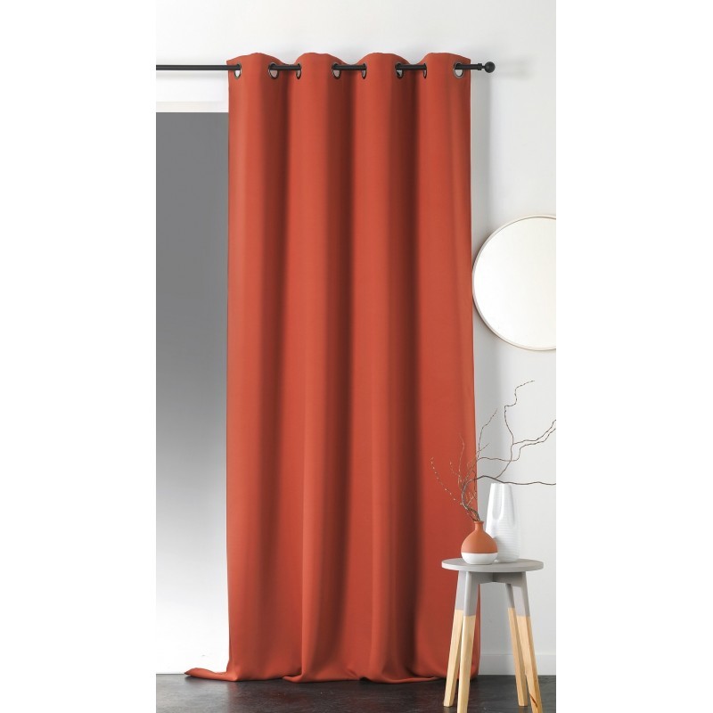 Coupon 3m Tissu Obscurcissant Souple Terracotta 