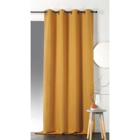 Coupon 3m Tissu Obscurcissant Souple Jaune 