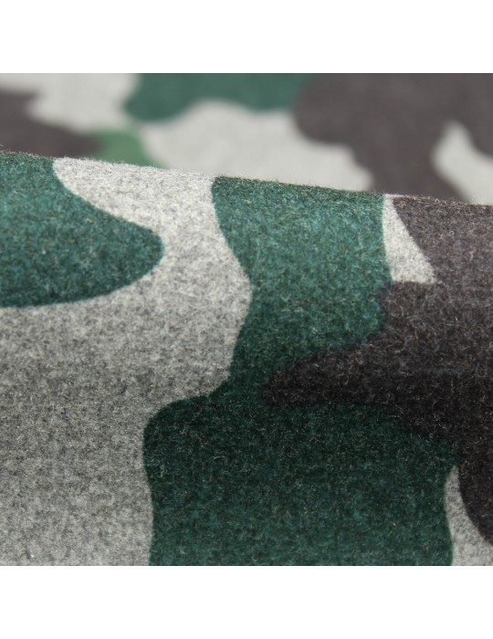Tissu lainage camouflage gris