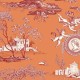 Coupon 3m Tissu Percale Diane Terracotta Grande Largeur