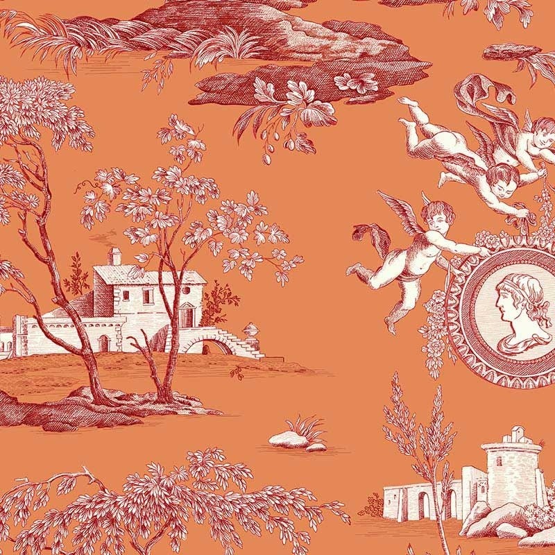 Coupon 3m Tissu Percale Diane Terracotta Grande Largeur