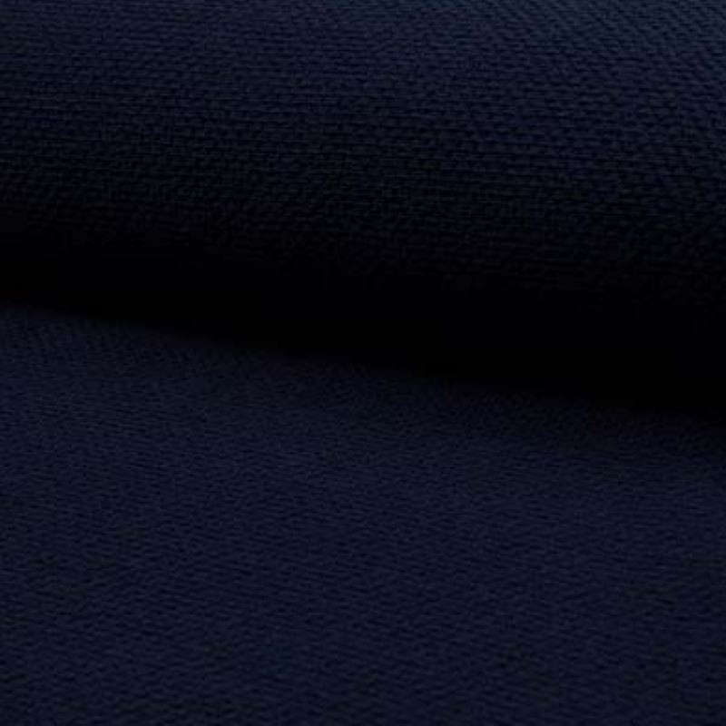 Coupon 3m Tissu Eponge Gaufré Bébé Coton Navy 