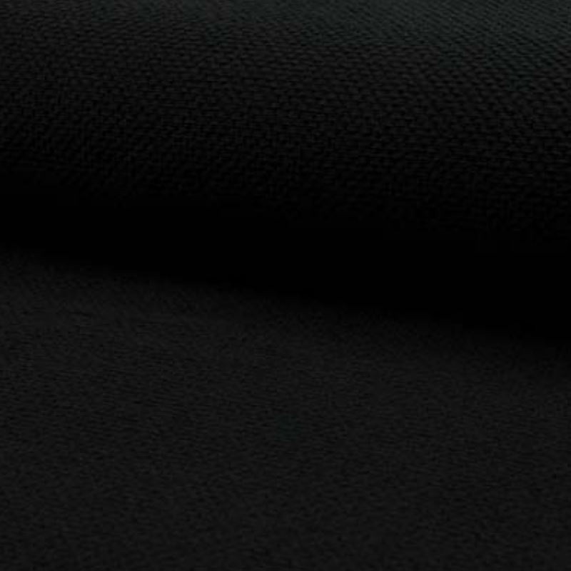 Coupon 3m Tissu Eponge Gaufré Bébé Coton Noir
