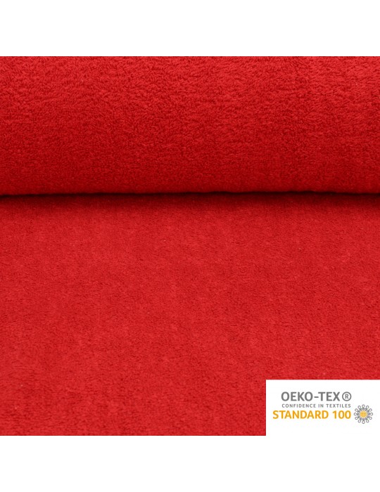 Tissu éponge OEKO-TEX rouge