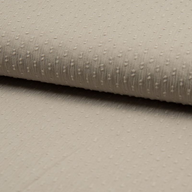 Coupon 3m Tissu Voile Gaufre Plumetis Sable 