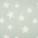 Coupon 3m Tissu Polaire Etoile Menthe blanc 