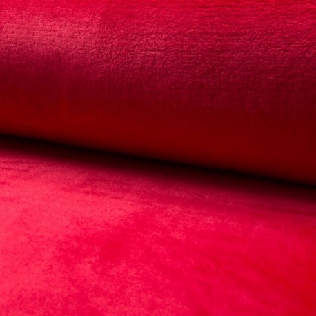 Coupon 3m Tissu Polaire Microfibre Panda Uni Rouge