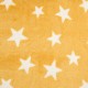Coupon 3m Tissu Polaire Etoile Ocre blanc