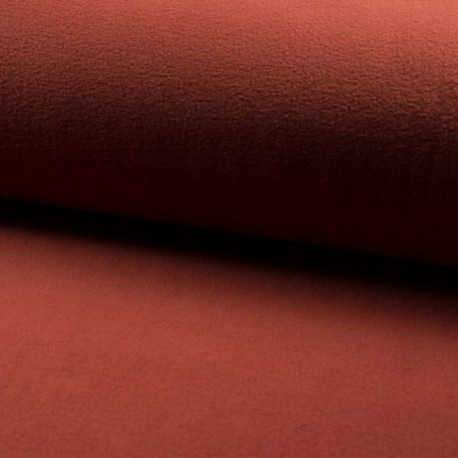 Coupon 3m Tissu Polaire Uni Terracotta