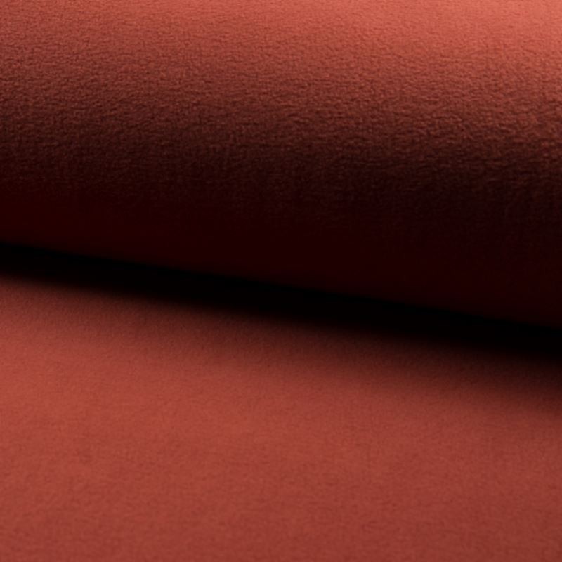 Coupon 3m Tissu Polaire Uni Terracotta