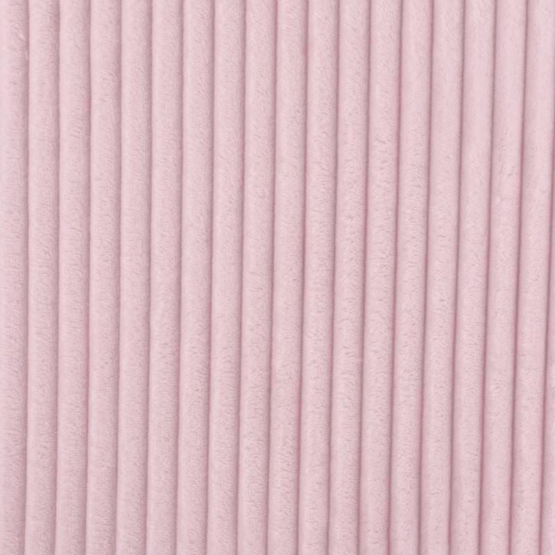 Coupon 3m Tissu Polaire Microfibre Cotelée Rose Clair 