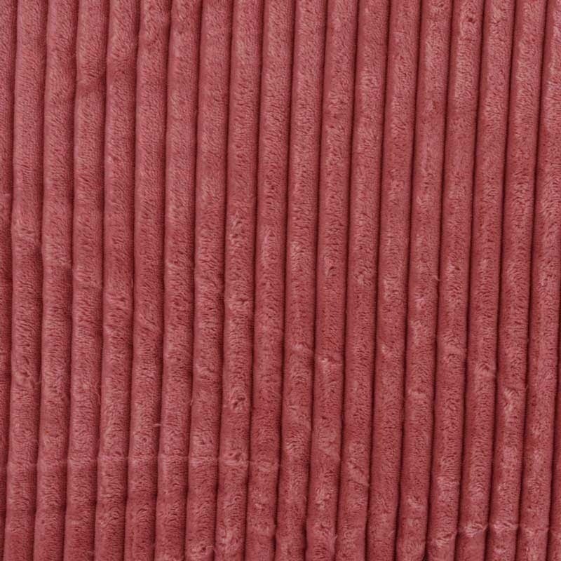 Coupon 3m Tissu Polaire Microfibre Cotelée Terracotta