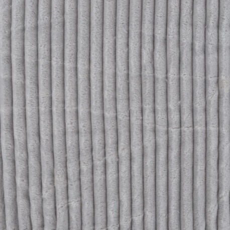 Coupon 3m Tissu Polaire Microfibre Cotelée Gris