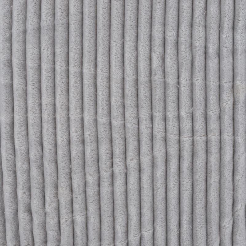 Coupon 3m Tissu Polaire Microfibre Cotelée Gris