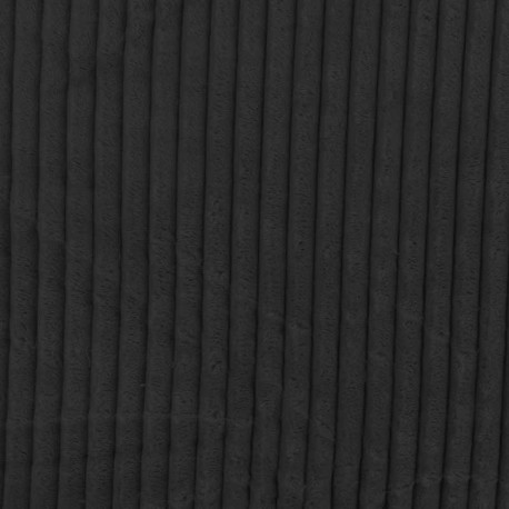 Coupon 3m Tissu Polaire Microfibre Cotelée Noir