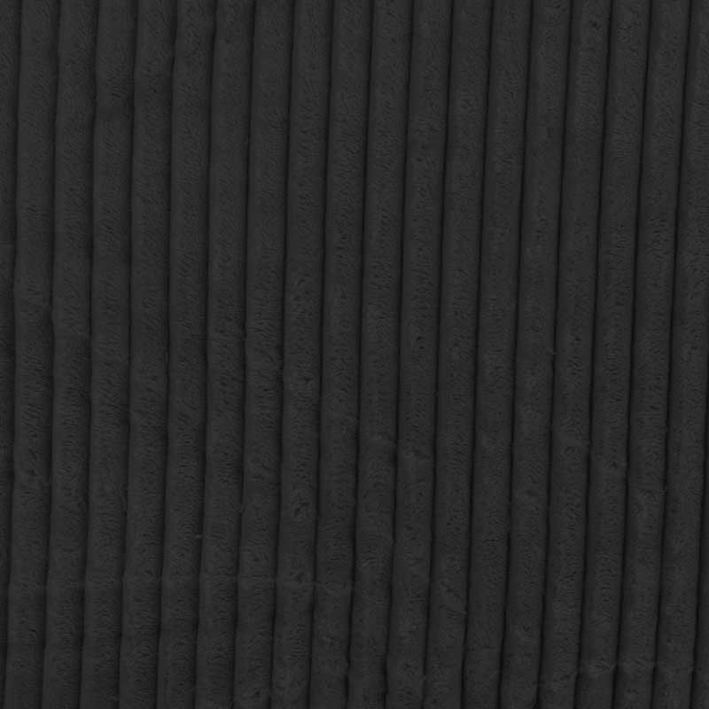 Coupon 3m Tissu Polaire Microfibre Cotelée Noir