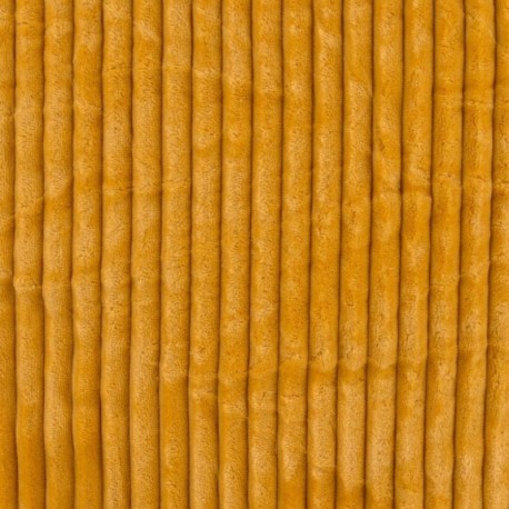 Coupon 3m Tissu Polaire Microfibre Cotelée Ocre