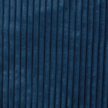Coupon 3m Tissu Polaire Microfibre Cotelée Navy 