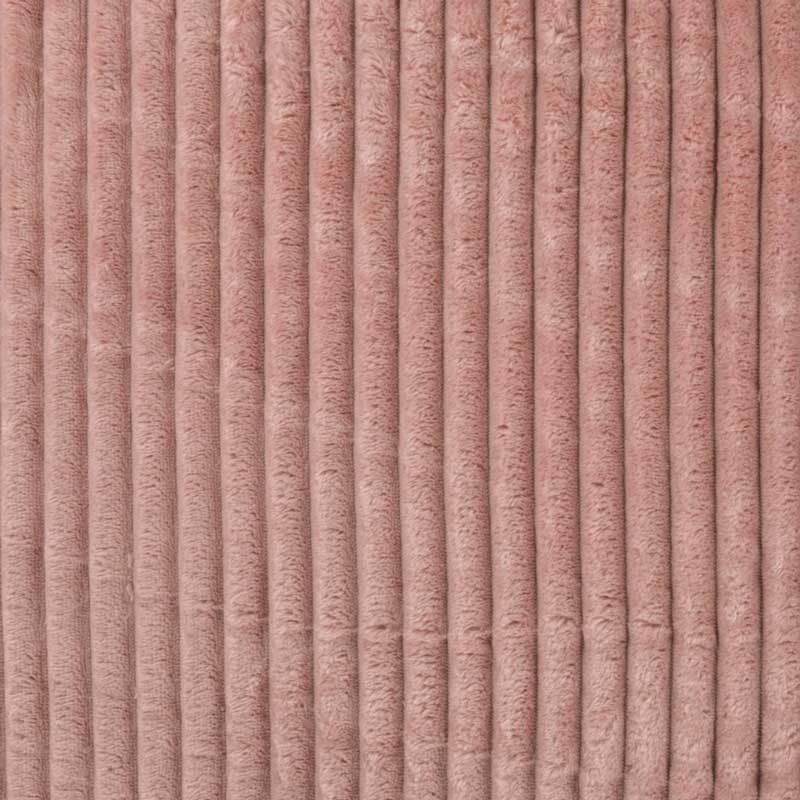 Coupon 3m Tissu Polaire Microfibre Cotelée Rose
