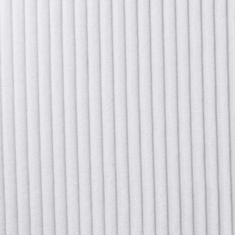 Coupon 3m Tissu Polaire Microfibre Cotelée Blanc 