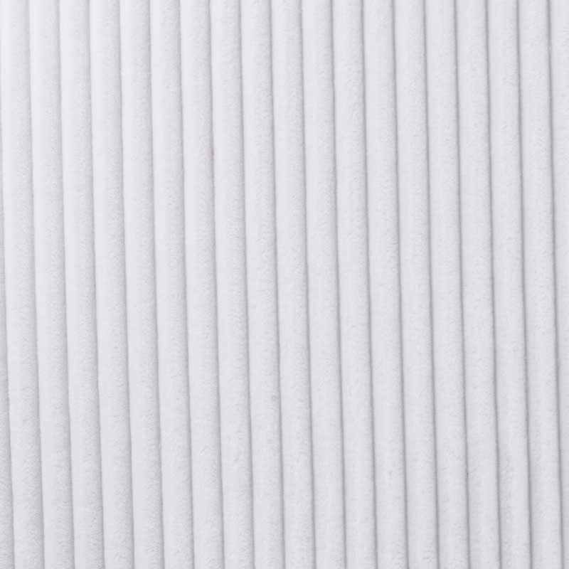 Coupon 3m Tissu Polaire Microfibre Cotelée Blanc 
