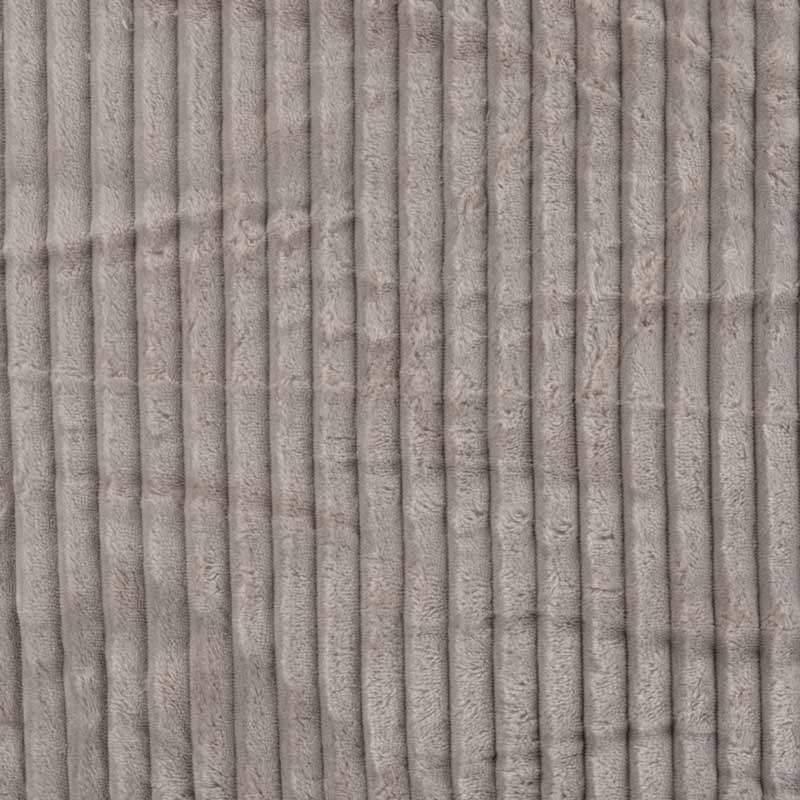 Coupon 3m Tissu Polaire Microfibre Cotelée Taupe