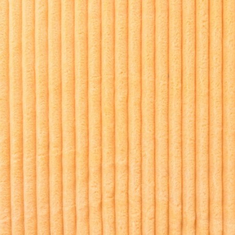 Coupon 3m Tissu Polaire Microfibre Cotelée Jaune