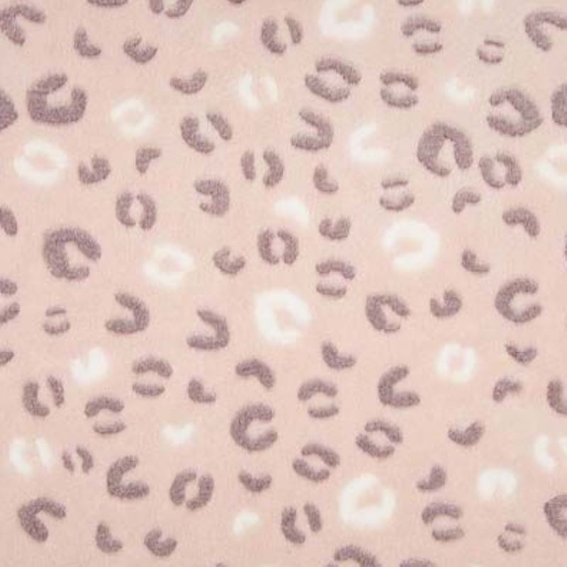 Coupon 3m Tissu Polaire Leopard Rose