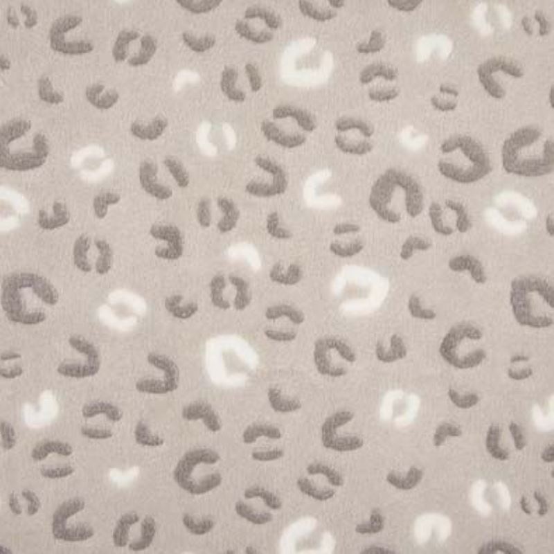 Coupon 3m Tissu Polaire Leopard Sable 