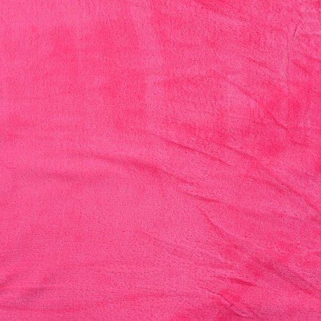Coupon 3m Tissu Polaire Microfibre Panda Uni Fuchsia 