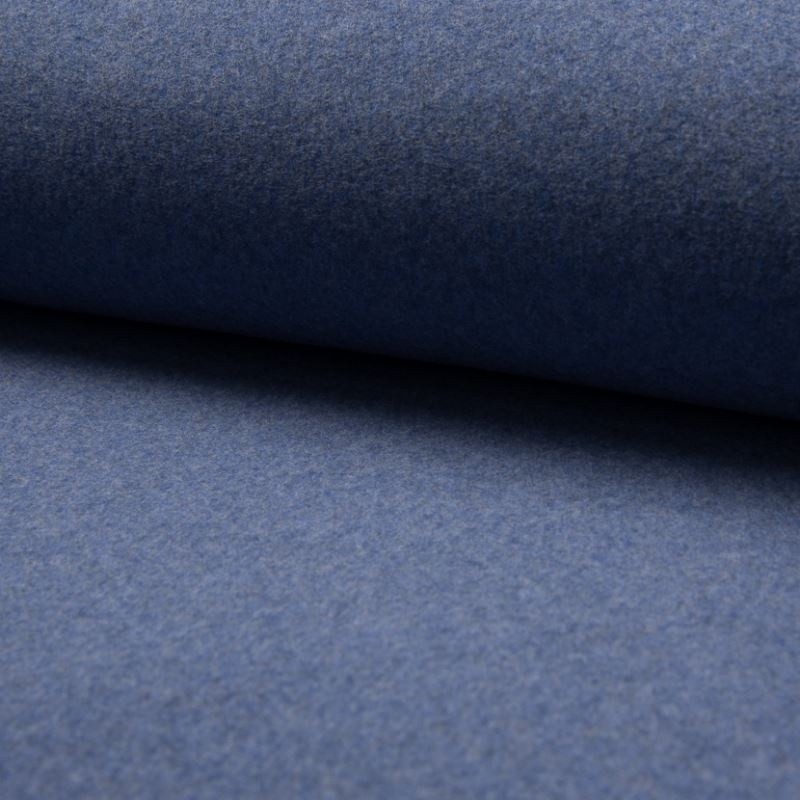 Coupon 3m Tissu Polaire Bio Uni Coloris Jeans Chiné