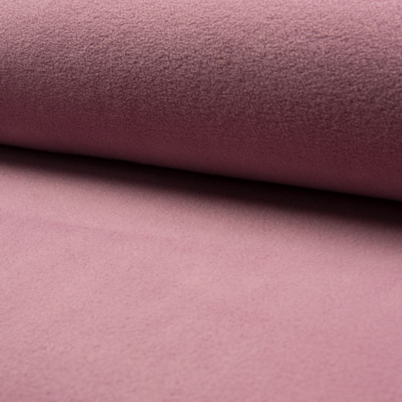 Coupon 3m Tissu Polaire Vieux Rose
