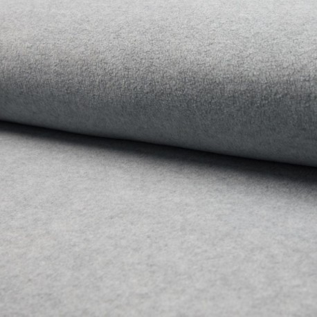 Coupon 3m Tissu Polaire Gris Chiné