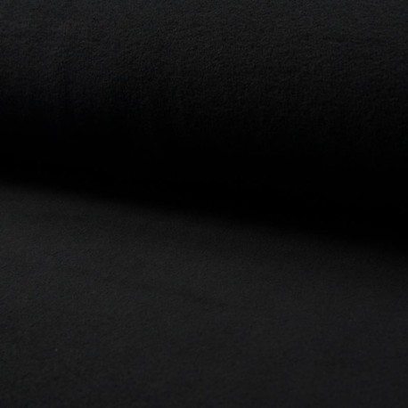 Coupon 3m Tissu Polaire Noir