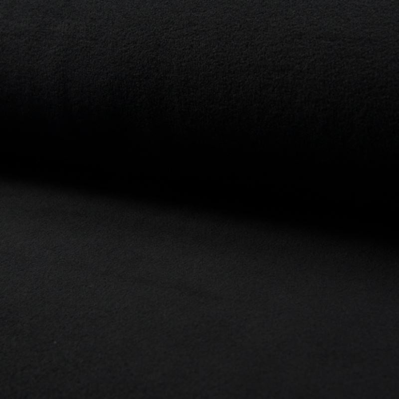 Coupon 3m Tissu Polaire Noir
