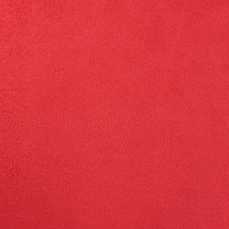 Coupon 3m Tissu Sweat Reversible Uni Rouge