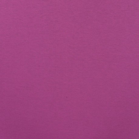 Coupon 3m Tissu Sweat Reversible Uni Cyclamen 